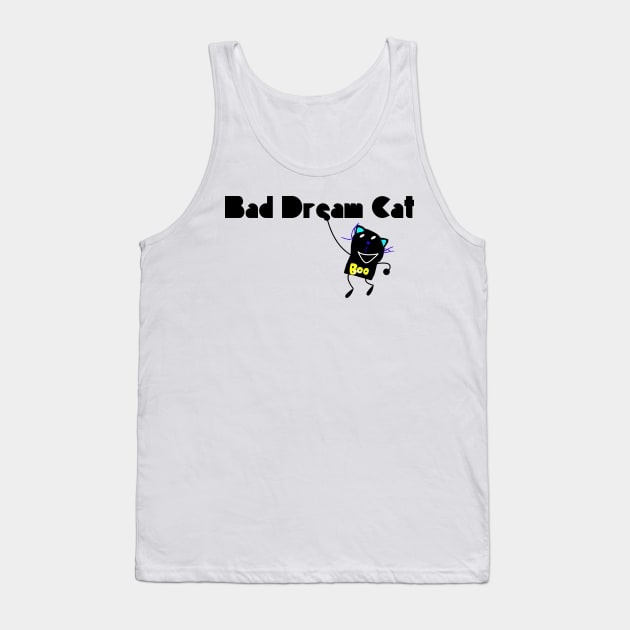 Bad Dream Cat Logo (White) Tank Top by Baddy's Shop